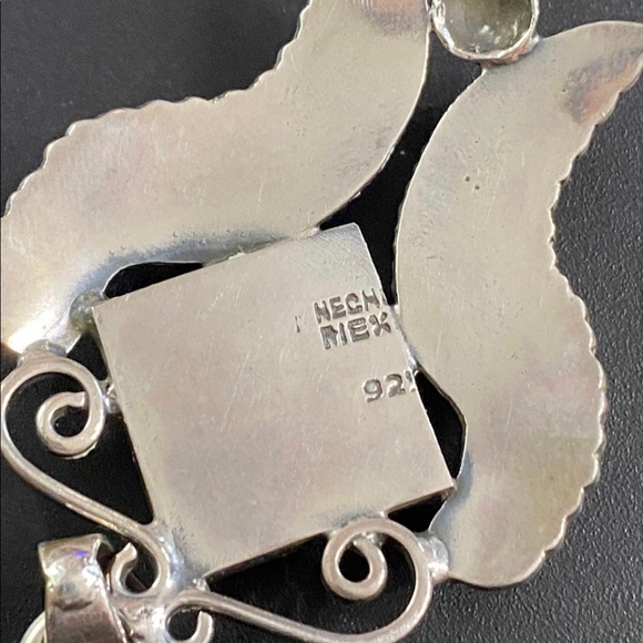 Large Sterling & Turquoise Pendant (Final Price) - Picture 3 of 5